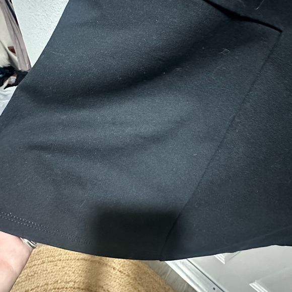 J Jill Black Ponte Pullover Shift Dress 3/4 Sleeve Pockets Seam Panel Small - Picture 4 of 7